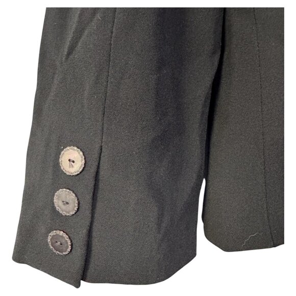 Ronit Zilkha Womens Blazer Black Jacket Suit size 14‎ viscose Made in Italy - Picture 4 of 6